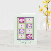 キルティングフレンド誕生日カード カード (黄色い花)