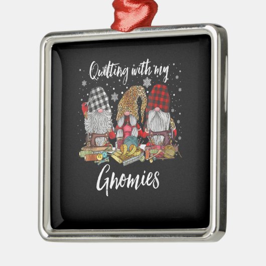 キルティングマイグノーミークリスマス格言休日 メタルオーナメント (左)