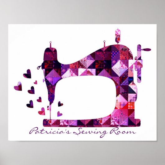 キルティングルームパッチワーク裁縫機 ポスター (正面)