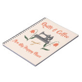 キルティング仕訳帳 | キルトとコーヒーが嬉しい ノートブック (左側)