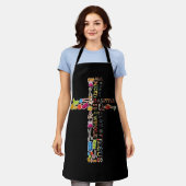 キルティング信仰イエス・キリスト教全体を横断 エプロン (着用した状態)