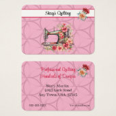 キルティング又は裁縫名刺 (正面&裏面)