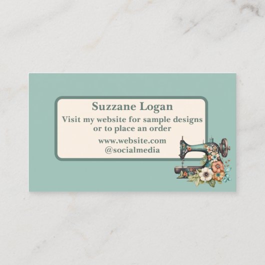 キルティング又は裁縫名刺 名刺 (裏面)