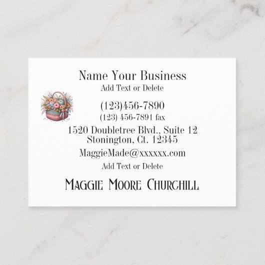 キルティング名刺の改訂 名刺 (裏面)