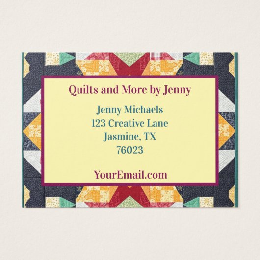 キルティング名刺 (裏面)