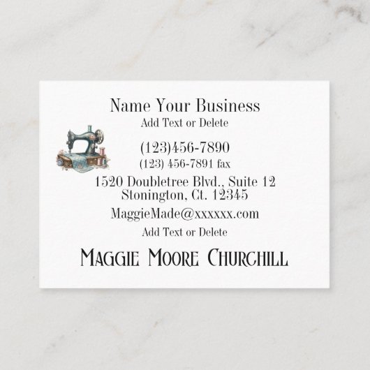 キルティング名刺 名刺 (裏面)