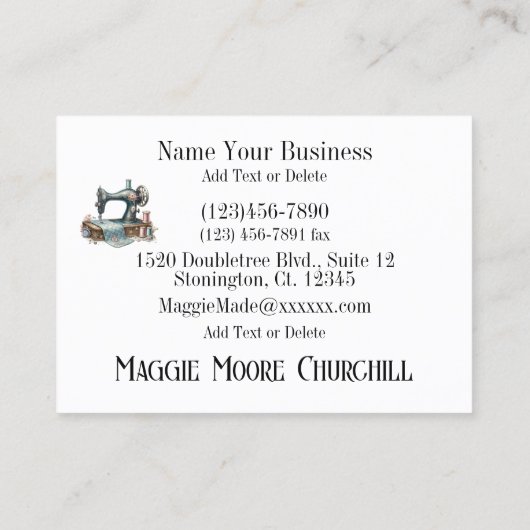 キルティング名刺 名刺 (裏面)