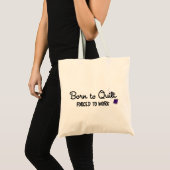 キルティング命 仕事は強制 Funny Tote Bag トートバッグ (正面(商品))