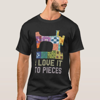 キルティング大好きバラバラに ソーイングフレーズ クロシェ Tシャツ