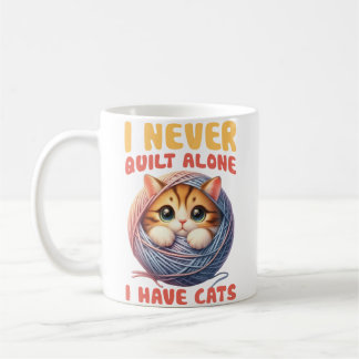キルティング大好き 猫と一緒 コーヒーマグカップ