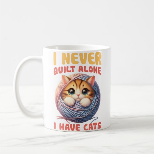 キルティング大好き 猫と一緒 コーヒーマグカップ (左)