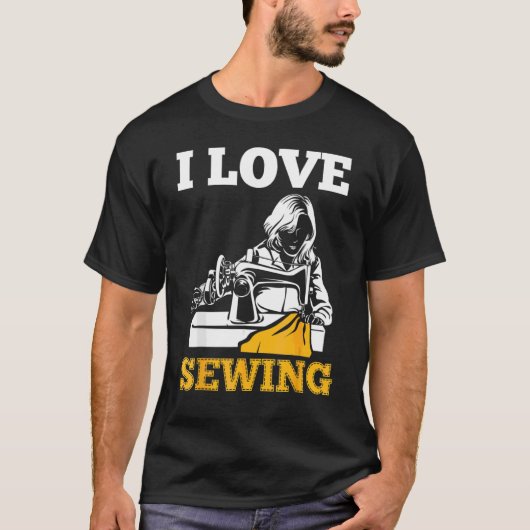 キルティング引用文裁縫布Sewerperson I Love Se Tシャツ (正面)