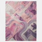 キルティング抽象デザイン フリースブランケット (正面)