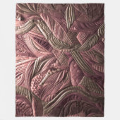 キルティング抽象デザイン フリースブランケット (正面)