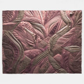 キルティング抽象デザイン フリースブランケット (正面(横))