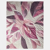 キルティング抽象デザイン フリースブランケット (正面)