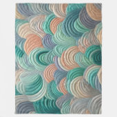 キルティング抽象デザイン フリースブランケット (正面)