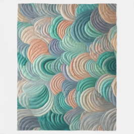 キルティング抽象デザイン フリースブランケット