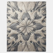 キルティング抽象デザイン フリースブランケット (正面)