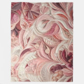 キルティング抽象デザイン フリースブランケット (正面)