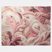 キルティング抽象デザイン フリースブランケット (正面(横))