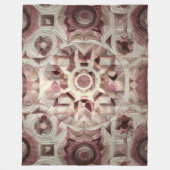 キルティング抽象デザイン フリースブランケット (正面)