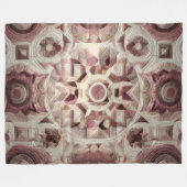 キルティング抽象デザイン フリースブランケット (正面(横))