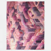 キルティング抽象デザイン フリースブランケット (正面)