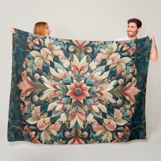 キルティング抽象デザイン フリースブランケット (インサイチュ)