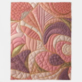 キルティング抽象デザイン フリースブランケット (正面)