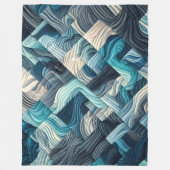 キルティング抽象デザイン フリースブランケット (正面)