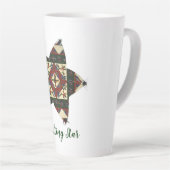 キルティング星 カフェラテマグ (右アングル)