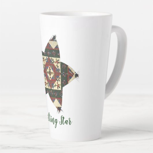 キルティング星 カフェラテマグ (右アングル)