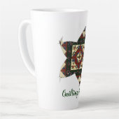 キルティング星 カフェラテマグ (左アングル)