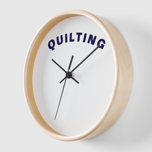 キルティング時間 壁時計 (傾斜)