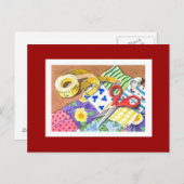 キルティング概念 ポストカード (正面/裏面)