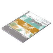 キルティング生地ルックボーホジャーナル ノートブック (左側)