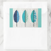 キルティング羽根シール 長方形シール (バッグ)