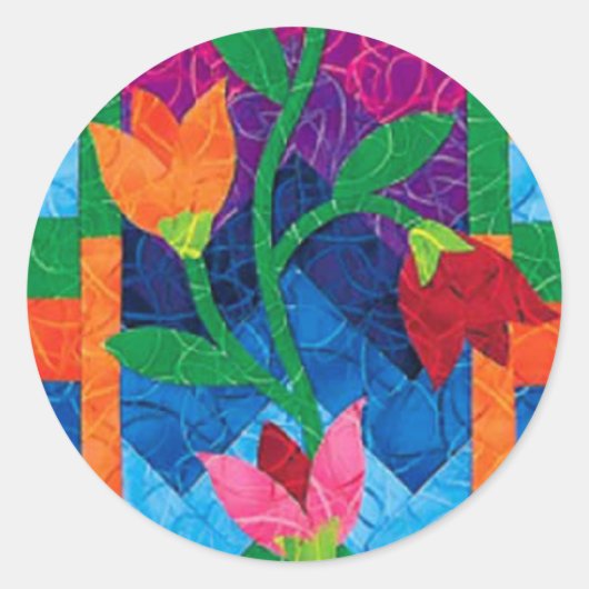 キルティング花シール ラウンドシール (正面)