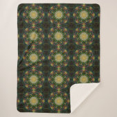 キルティング花 シェルパブランケット (正面)