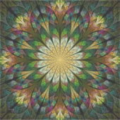 キルティング花 シール (正面)