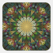 キルティング花 スクエアシール (正面)