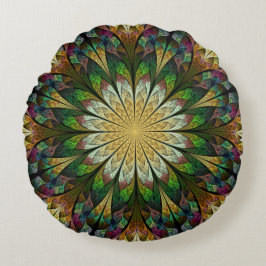 キルティング花 ラウンドクッション