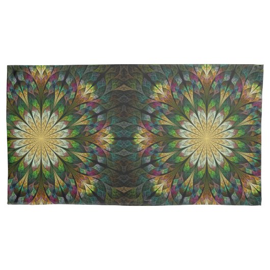 キルティング花 枕カバー (正面左)