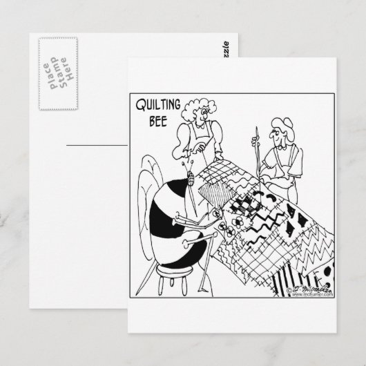キルティング蜂 ポストカード (正面/裏面)