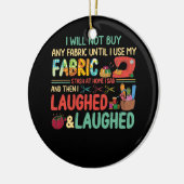 キルティング裁縫ことわざファブリックスタッシュホームホープ セラミックオーナメント (左)