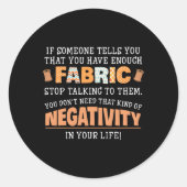 キルティング裁縫キルター用引用文 ラウンドシール (正面)