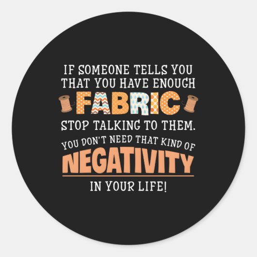 キルティング裁縫キルター用引用文 ラウンドシール (正面)