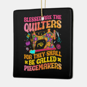 キルティング裁縫キルトギフトキルターグルーヴかわいい セラミックオーナメント (左)