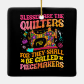 キルティング裁縫キルトギフトキルターグルーヴかわいい セラミックオーナメント (裏面)